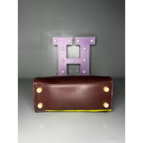 Brandon Blackwood Jordi Bag in Green Zebra Ponyhair with Brass Hardware - Picture 9 of 9